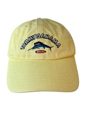 Tommy Bahama RELAX Marlin Hat Yellow NWOT Crazy Cuban Cocktail Recipe Inside